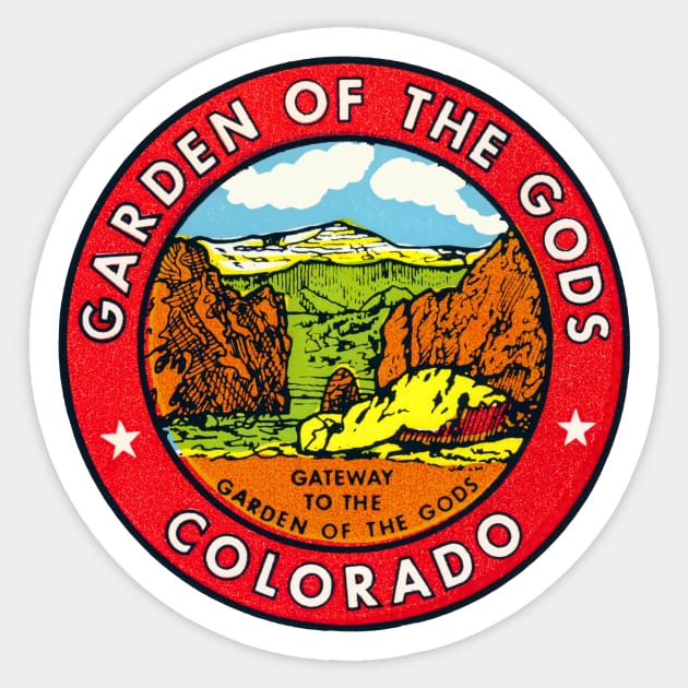 1950 Garden of the Gods Colorado Sticker by historicimage